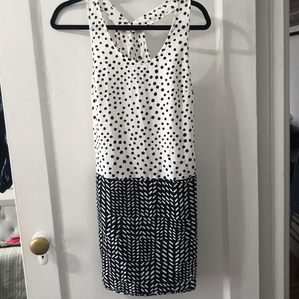 LOFT racerback polka dot dress NWT